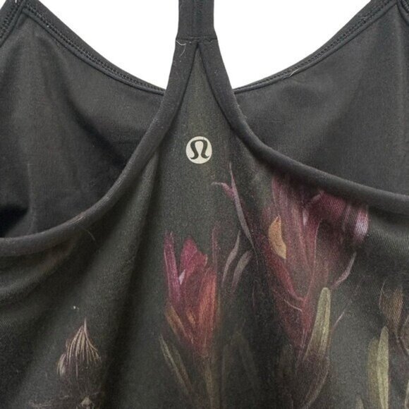 Lululemon Women's Size 8? Power Y Tank Top Midnight Iris Racerback Floral Print - Picture 3 of 5